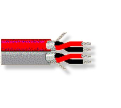 Belden 1504A 0531000 Model 1504A Multi-Conductor, Double-Pair Cable, Red/Gray Color; 22 AWG stranded (19x34) TC conductors; PVC insulation; Dual twisted pairs; Overall Beldfoil shield (100 Percent coverage); 24 AWG stranded TC drain wire; PVC jacket in zip-cord construction; Dimensions 1000 feet (length); Weight 30 lbs; Shipping Weight 33 lbs; UPC BELDEN1504A0531000 (BELDEN-1504A-0531000 BELDEN-1504A0531000 1504A0531000 1504A-0531000)